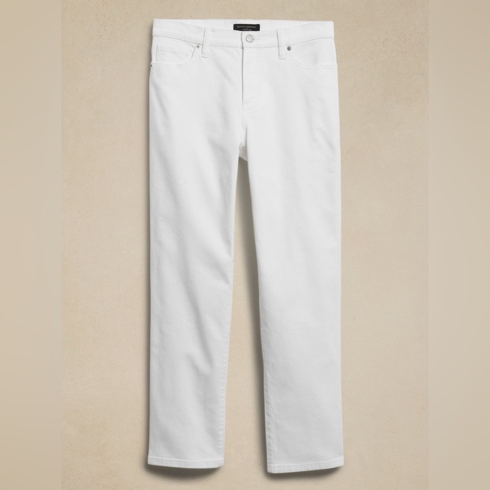 NWT! Banana Republic Women’s White Slouched Ankle Jean - Size 33/16 🩷 - Picture 3 of 6